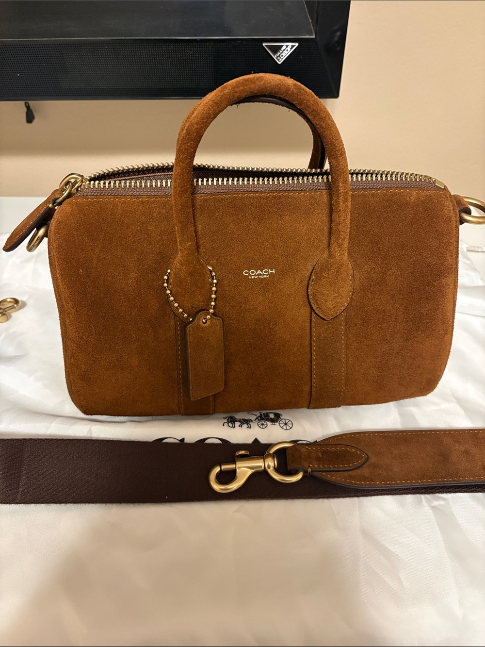 Coach Compass 25 warm brown